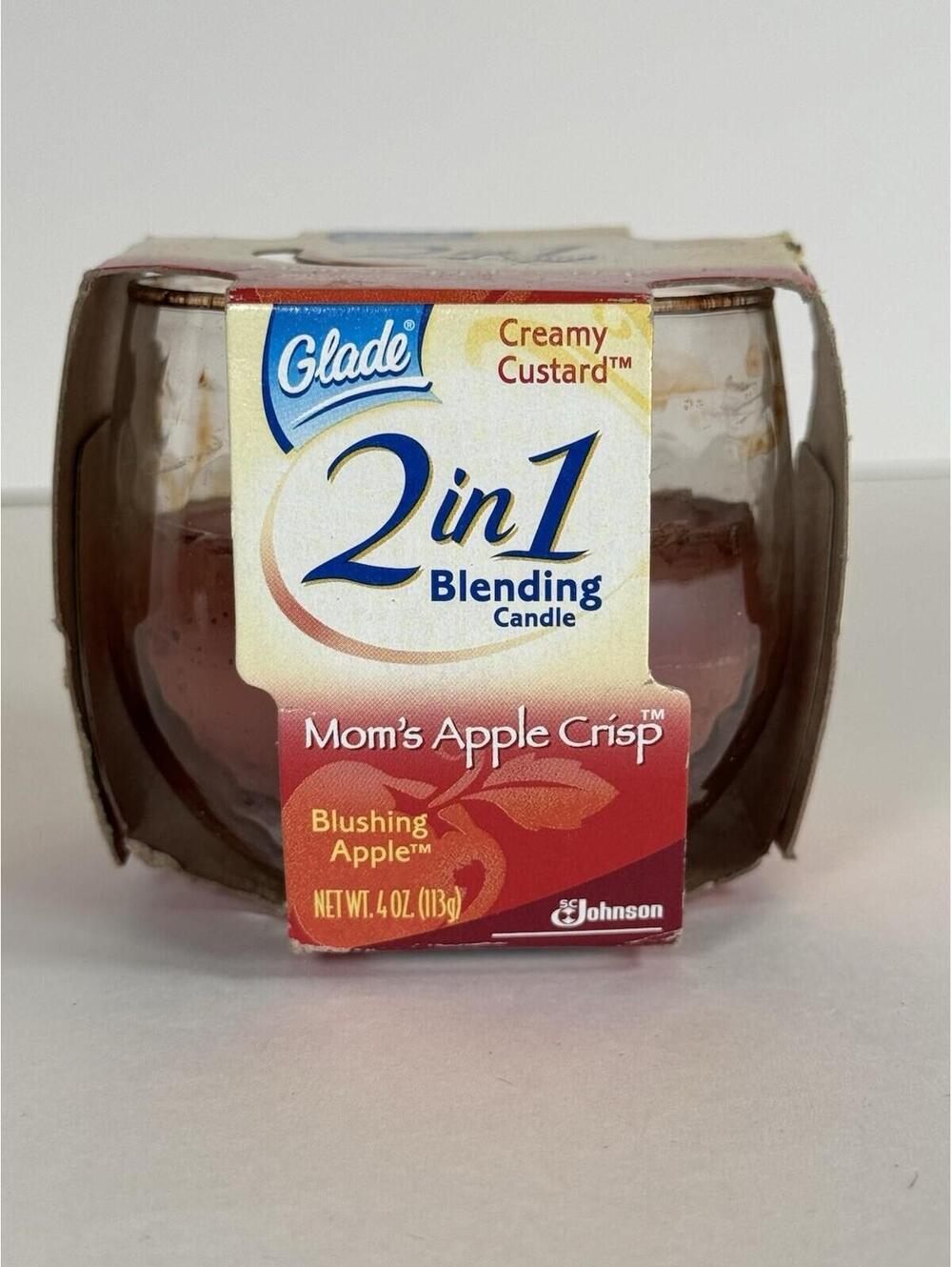 NEW Glade 2 in 1 Blending Candle Mom's Blushing Apple Crisp Read Description